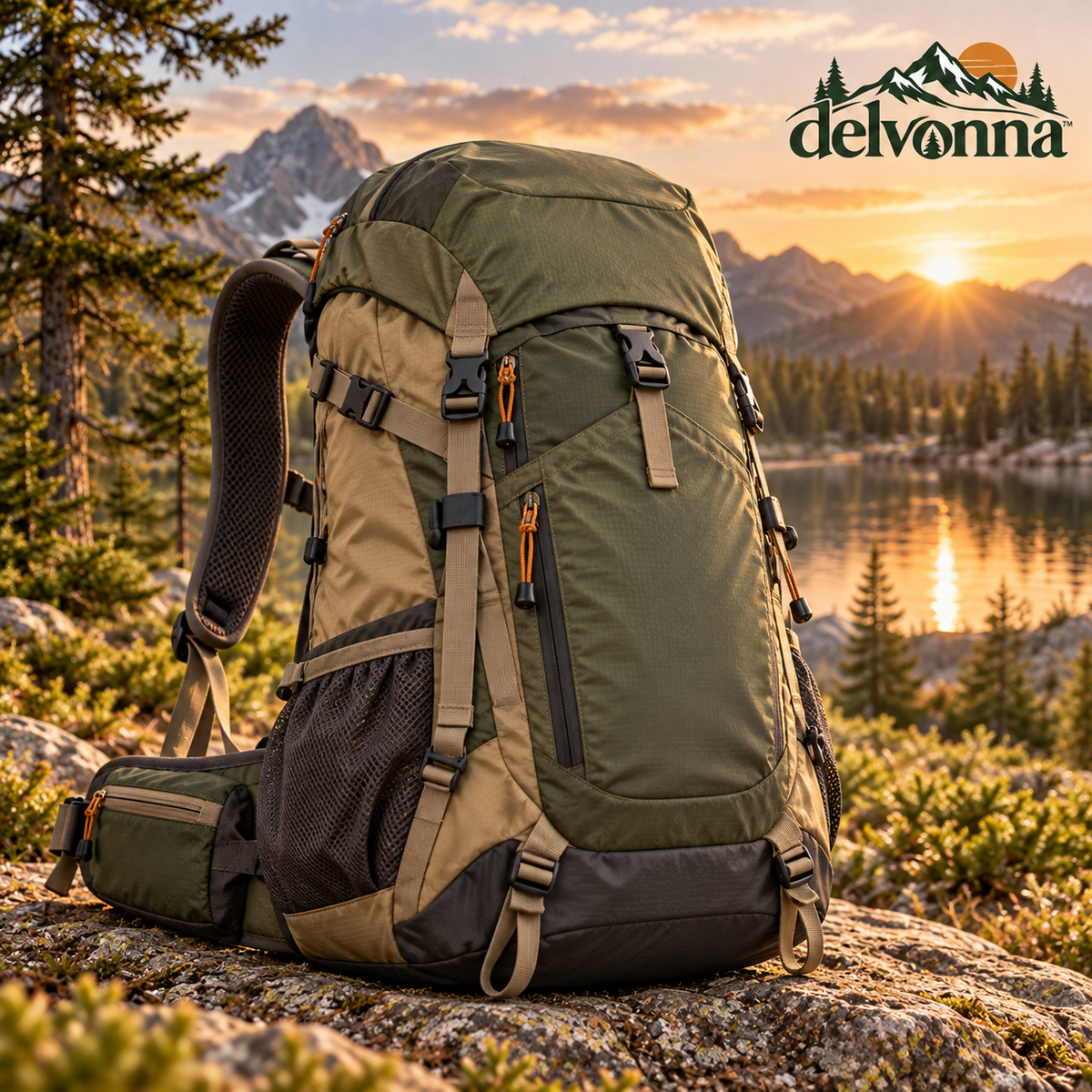 Delvonna 45L Internal-Frame Hiking Backpack image 1