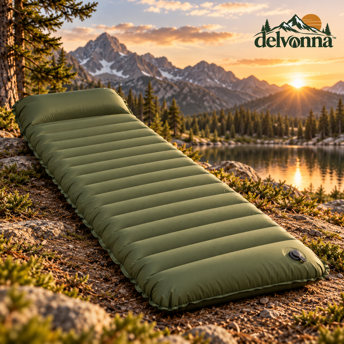 Delvonna Self-Inflating Camping Sleeping Pad image 1