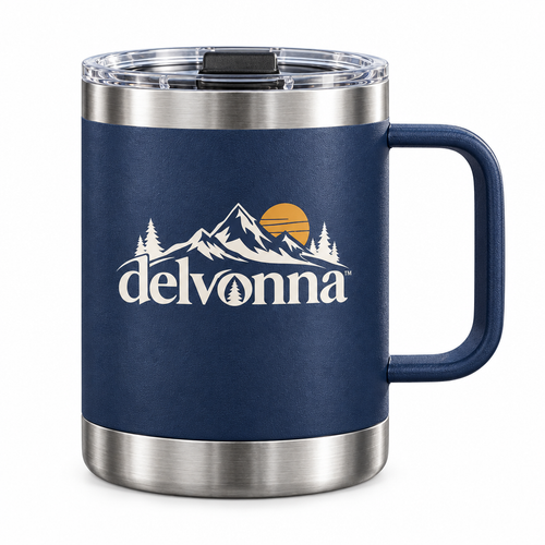 Delvonna 20 oz Double-Wall Stainless Steel Camping Mug image 2