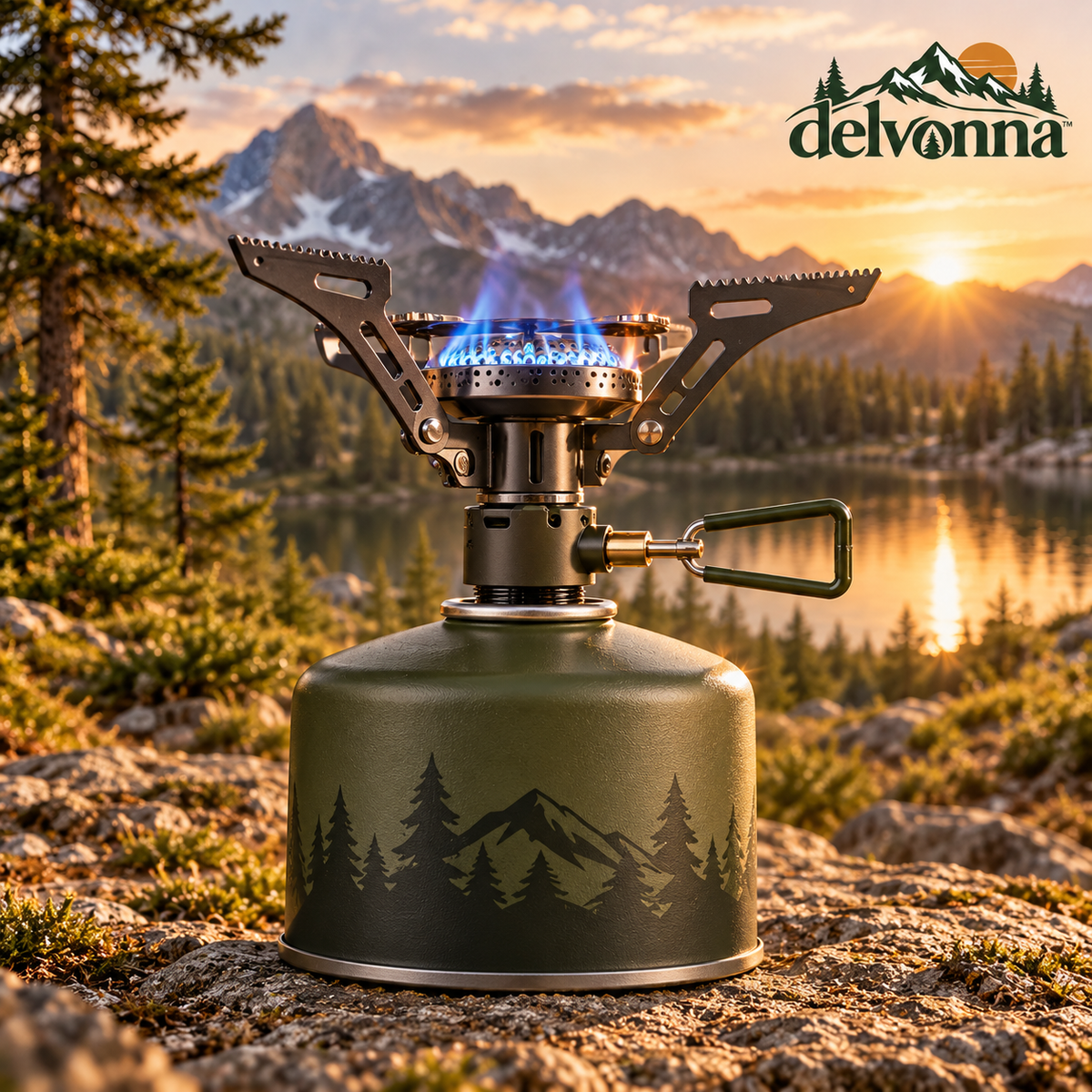 Delvonna Compact Portable Butane Camping Stove image 1