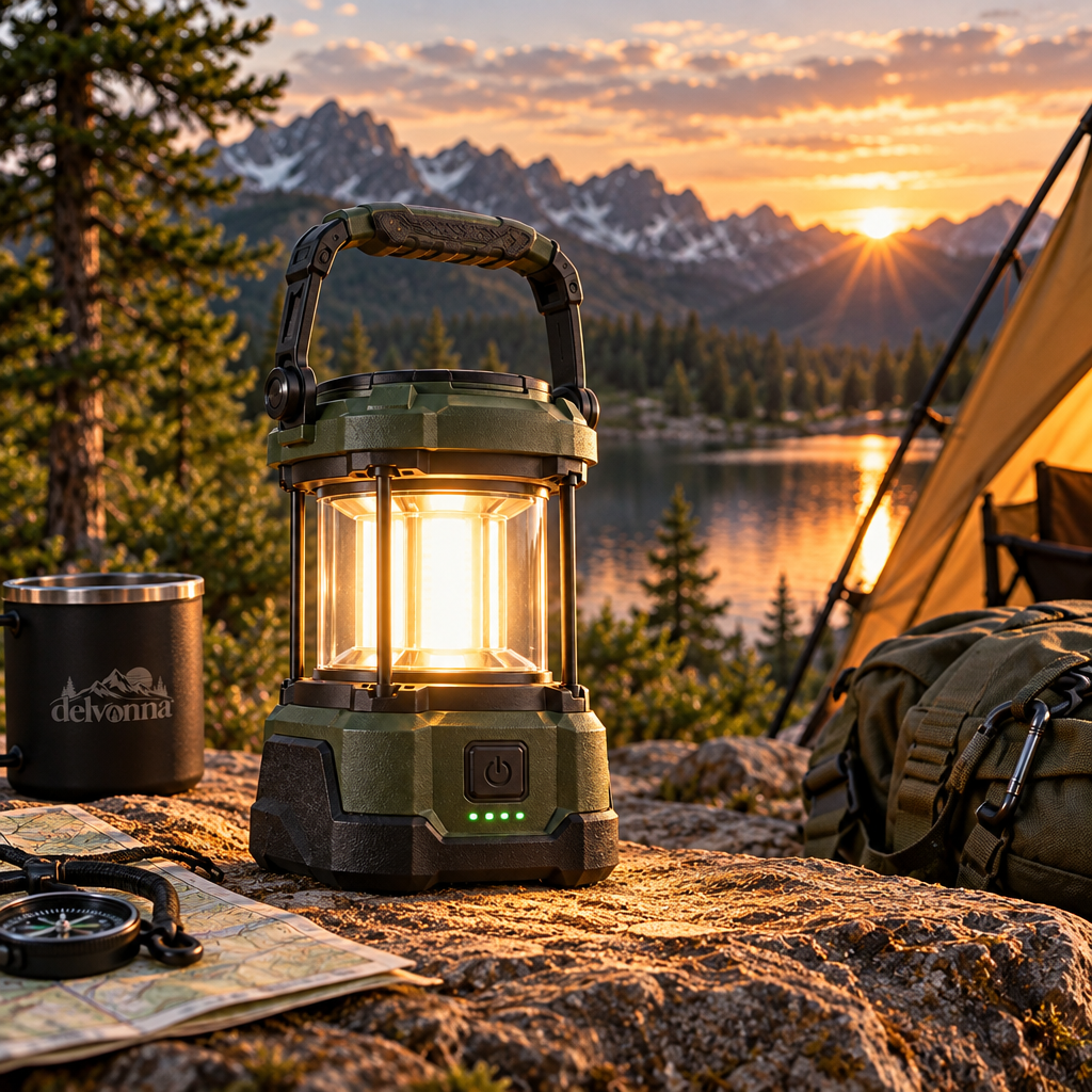 Delvonna Rechargeable LED Camping Lantern with Power Bank image 4